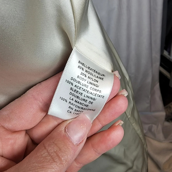 Banana Republic wool black long pea coat - Picture 5 of 17